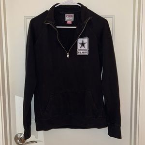 PINK Victoria’s Secret with Jones & Mitchell U.S Army Black Sweater Size S *RARE